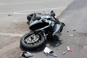 cracked-up motorcycle