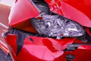 crushed front-end headlight