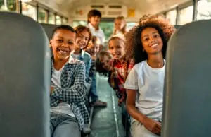 kids on a school bus