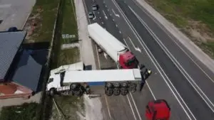 18-wheeler collision with another 18-wheeler