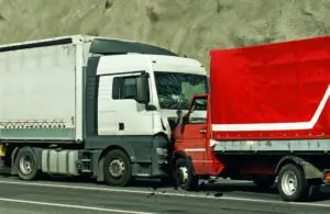 trucks in a head-on collision