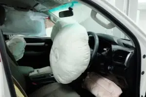 airbag deployed in undamaged car