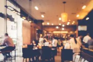 blurry restaurant photo