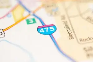 interstate 475 on a map
