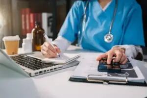doctor doing medical billing