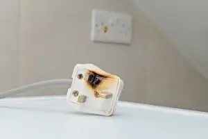 burned socket