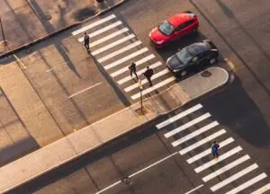 pedestrians in crosswalk