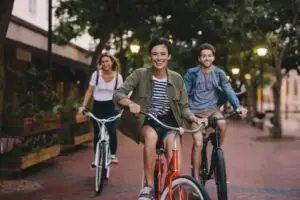 young people on bikes