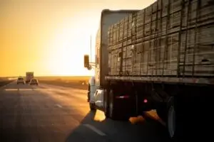 long-haul 18-wheel truck driving