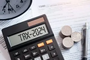 word tax 2024 on calculator documents