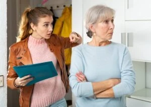 Two women wondering if a landlord can be held liable for a dog bite