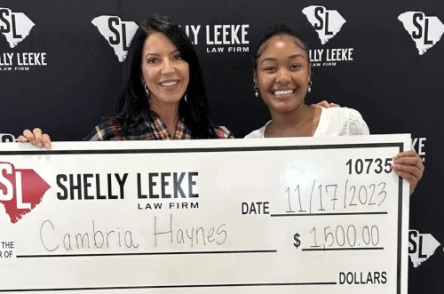Shelley Leeke and Scholarship winner Cambria Haynes