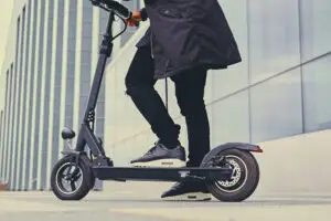 man on electric scooter