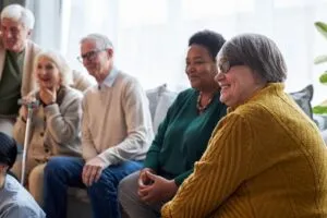 A group of residents welcome someone who just moved into the community with a DUI. A senior community cannot prevent you from moving in solely based on a DUI, they must consider other factors as well.