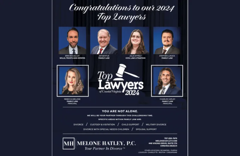 Coastal Virginia Business Magazine Names 6 Melone Hatley, PC Lawyers to Top Lawyers 2024