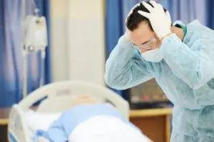 doctor panics with deceased patient