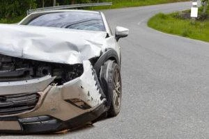 badly damaged car after crash