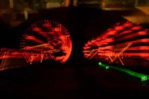 blurred car speedometer