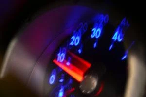 fuzzy image of tachometer below 10 rpm