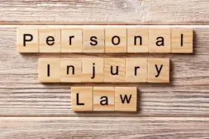 personal injury law written out on wood blocks