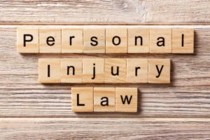 personal injury law written out on wood blocks