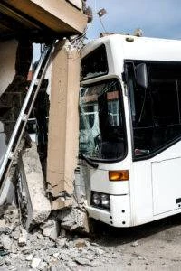 bus crashed into wall