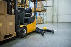 Forklift accident in a Bronx warehouse.