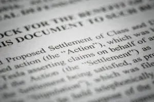 Class action lawsuit legal document.