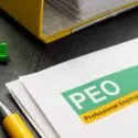 The PEO acronym stands for Professional Employer Organization. PEOs help businesses with professional services like HR and payroll.