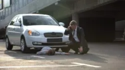 A man calls a Sacramento lawyer for a pedestrian accident victim.