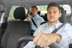A driver transports a passenger. An Uber accident injury lawyer can help Fresno, CA, victims recover damages in a rideshare personal injury case.