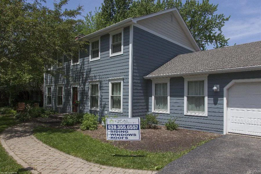 home with new siding in Wheaton Illinois installed by Opal Enterprises #OpalCurbAppeal