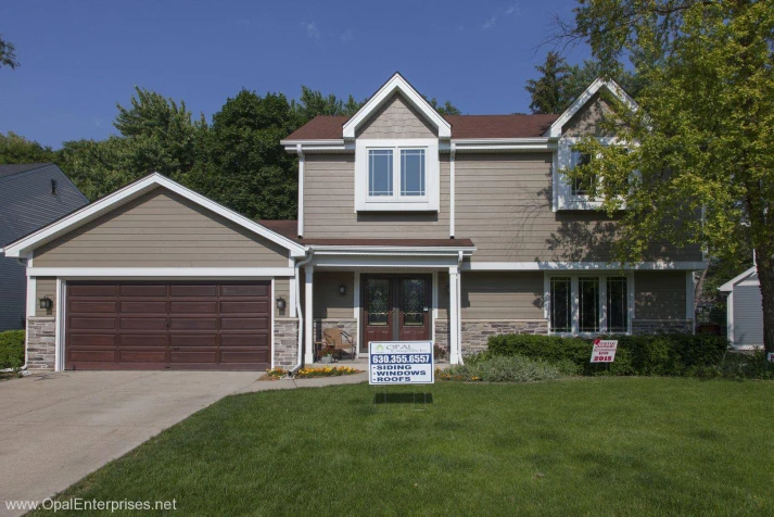 After Exterior Renovation with Hardie Siding & Andersen Windows in Naperville #OpalCurbAppeal