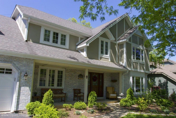 Stucco and Trim Work using Hardie board siding #OpalCurbAppeal