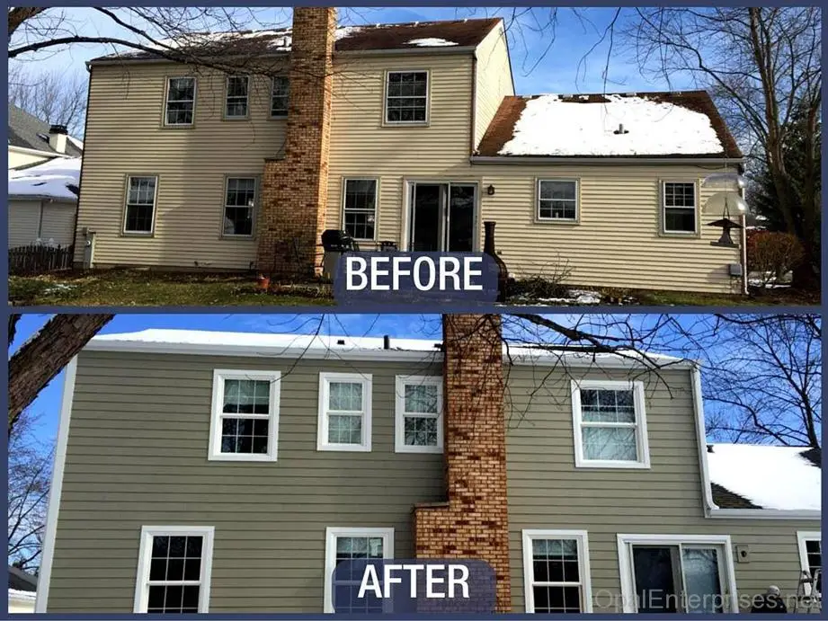 Before and After Hardie SIding Beechworth Windows Naperville