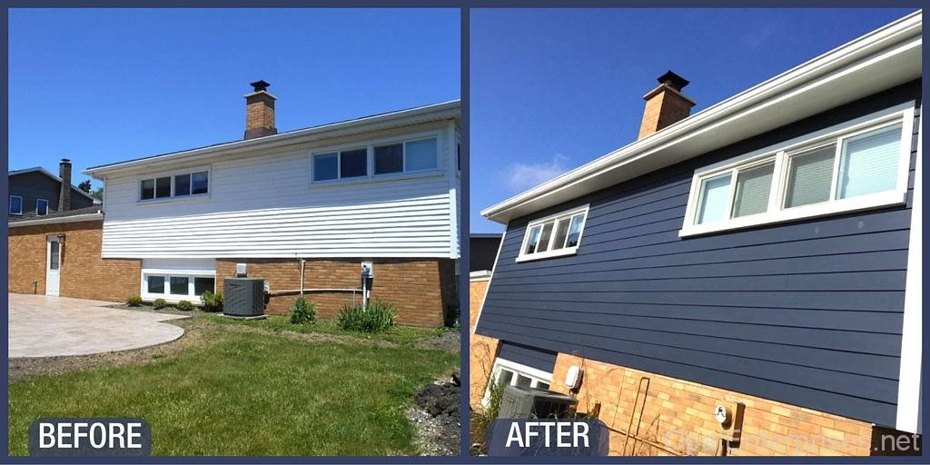 before & After Elmhurst Deep Ocean Siding (1)