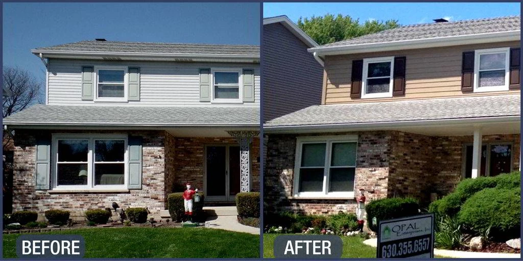 Before & After James Hardie Siding in Naperville