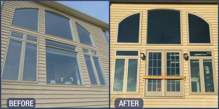 Before and After window replacement in St Charles Illinois