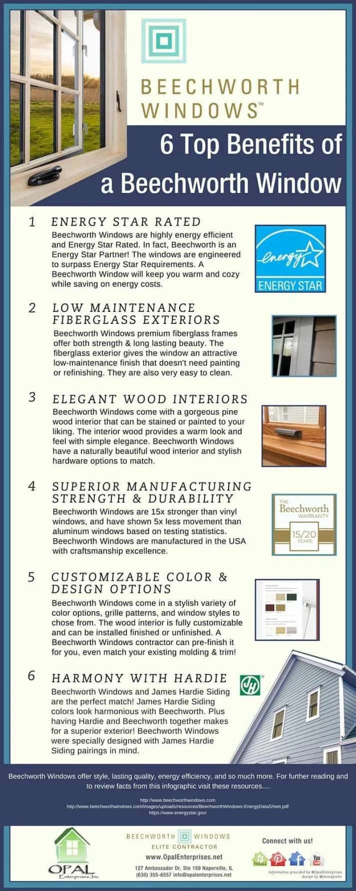 6 Top Benefits of Beechworth Windows Infographic by Opal Enterprises