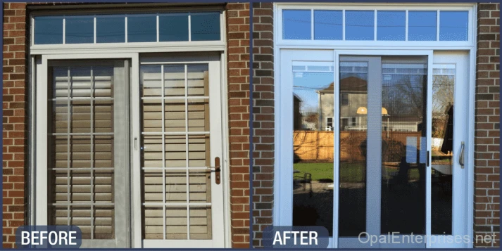 Before and After of door replacement in Elmhurst IL