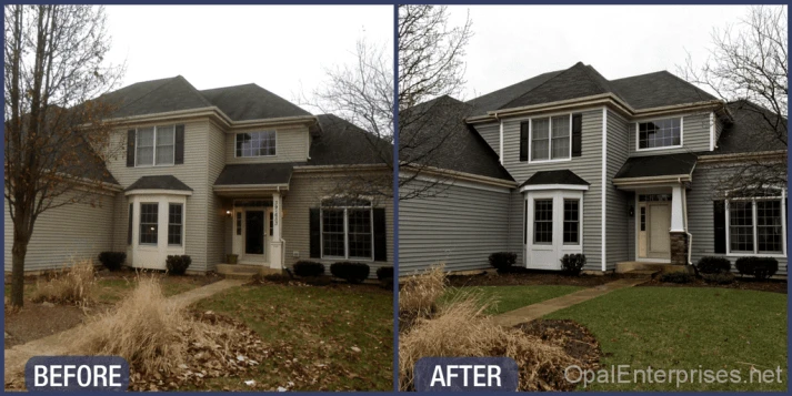 Before & After Mastic Siding Installation in Geneva IL 