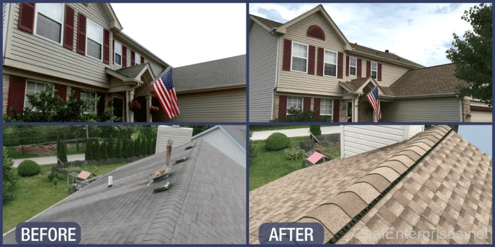 Plainfield roof repair and replacement - Before & After