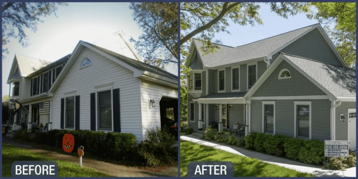 Siding installation and roof replacement in Naperville