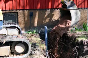 A Home&#039;s Sewer Line Being Repaired