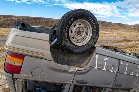 overturned car after a washington dui accident