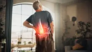 vfx of a man with back pain
