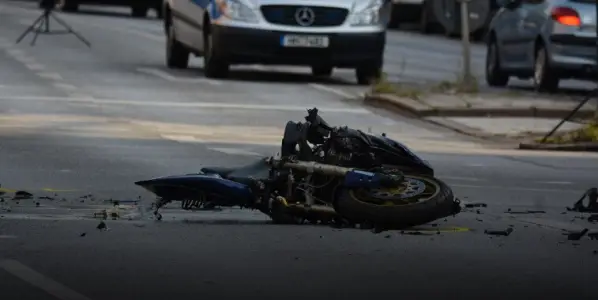 image of a damaged motorcycle