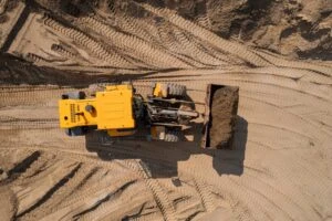 A construction truck moving soil. What to do if I’m in an accident with a construction truck.