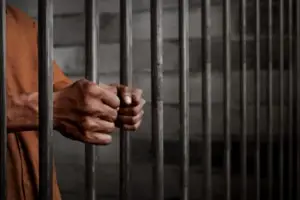 a man behind bars