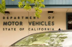 a Department of Motor Vehicles building in California
